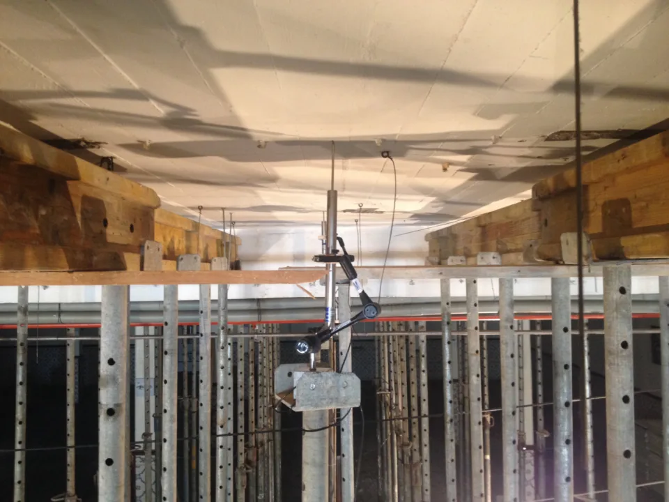 Load test Ensaio Carga betão armado reinforced concrete structural survey inspeção estrutural 1