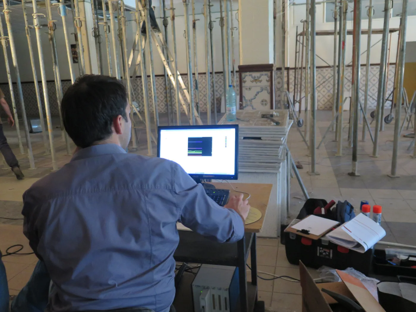 Load test Ensaio Carga betão armado reinforced concrete structural survey inspeção estrutural 7