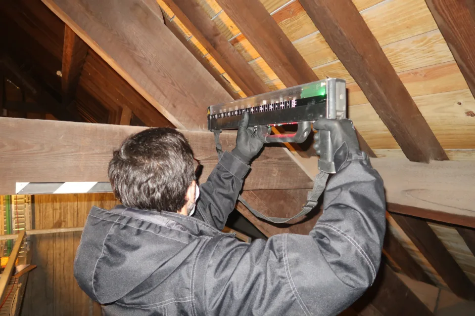 Timber roof structural survey NDT madeira cobertura 11