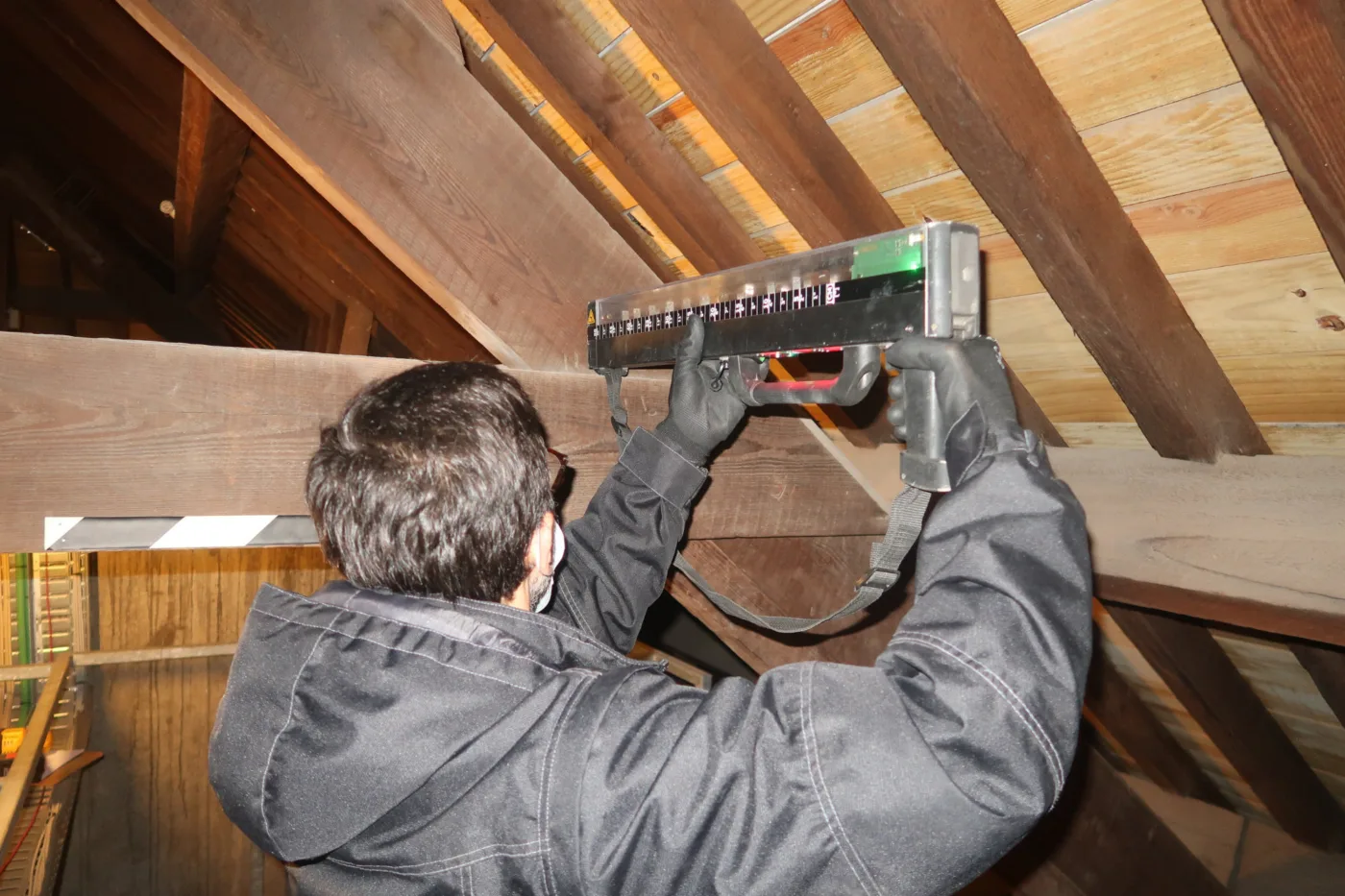 Timber roof structural survey NDT madeira cobertura 11