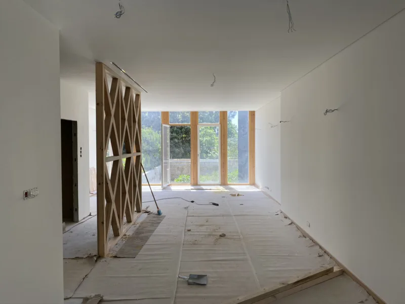 Reabilitacao estrutura de madeira betao edificio residencial timber concret composite single family building 08