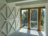 Reabilitação estrutura de madeira betão edificio residencial timber concret composite single family building 07