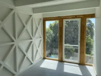 Reabilitação estrutura de madeira betão edificio residencial timber concret composite single family building 07