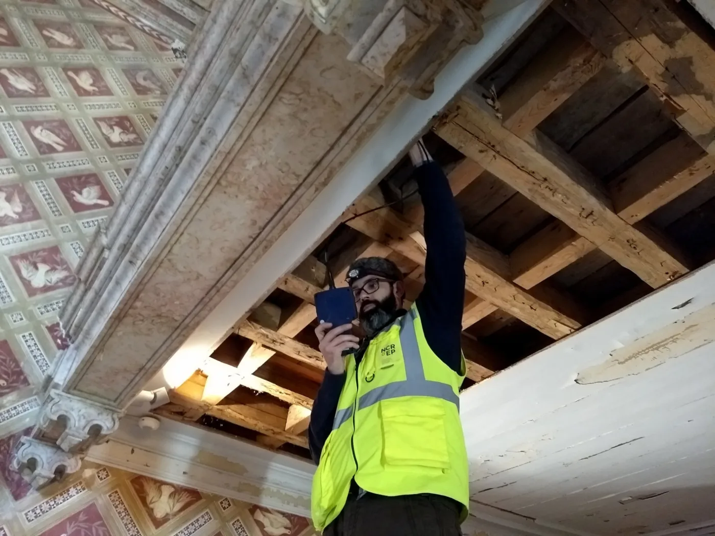 Capela chapel timber roof NDT structural survey cobertura madeira reforço strengthening 04