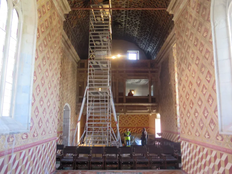 Capela chapel timber roof NDT structural survey cobertura madeira reforço strengthening 06