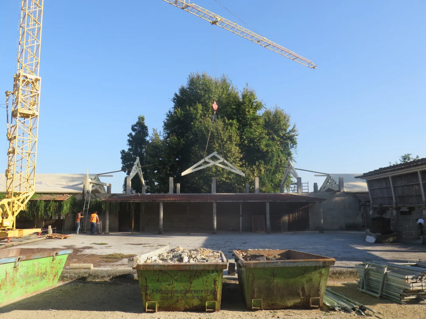 Aveleda timber roof design structural survey load bearing test ensaio de carga cobertura madeira 3