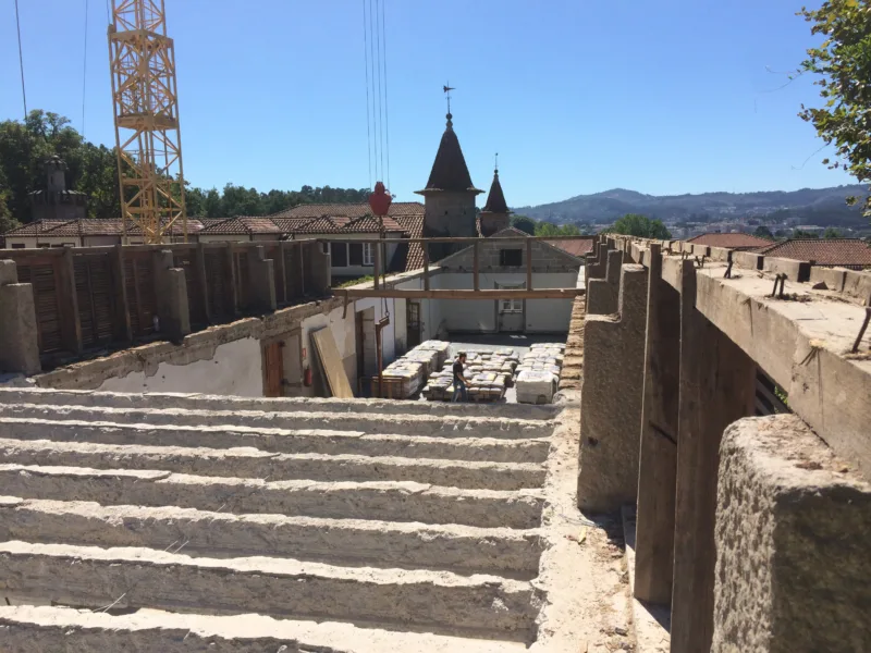 Aveleda timber roof design structural survey load bearing test ensaio de carga cobertura madeira 9