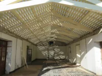 Aveleda timber roof design structural survey load bearing test ensaio de carga cobertura madeira 2