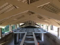 Aveleda timber roof design structural survey load bearing test ensaio de carga cobertura madeira 10