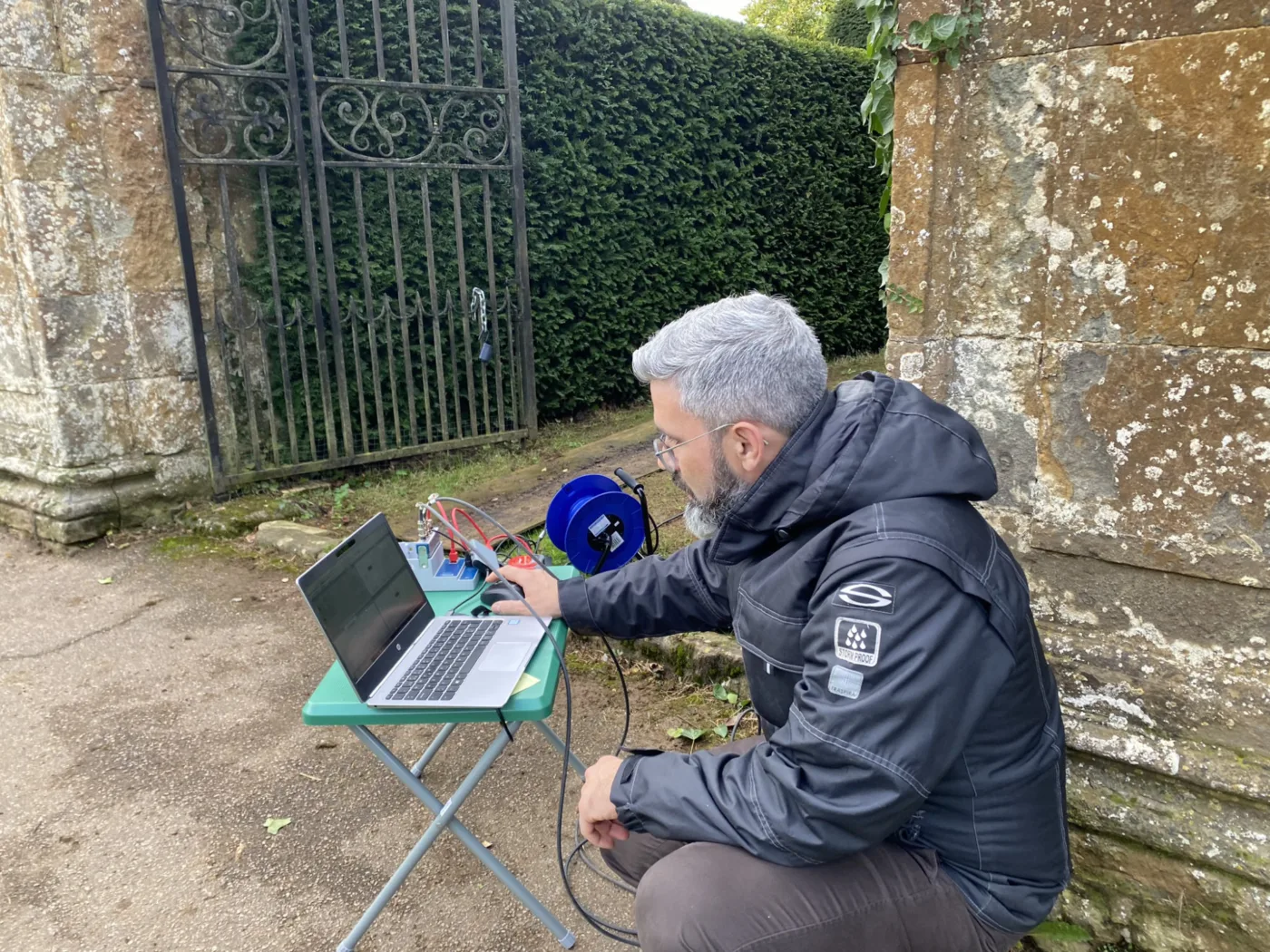 SHM stone masonry pillars NDT structural survey sonic tests 10