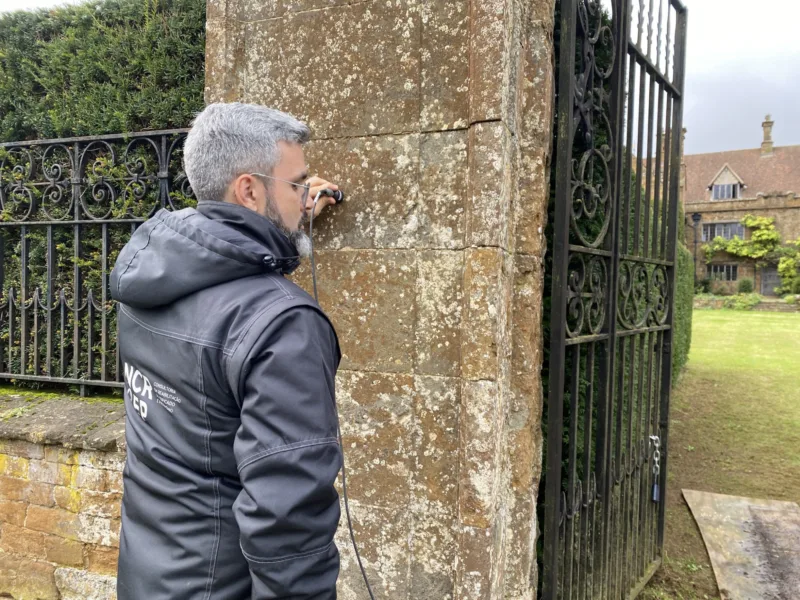 SHM stone masonry pillars NDT structural survey sonic tests 12