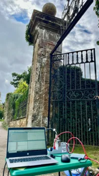 SHM stone masonry pillars NDT structural survey 01